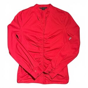 A/X Armani Exchange Long Sleeve Ruched Cotton Blouse Women’s Size L